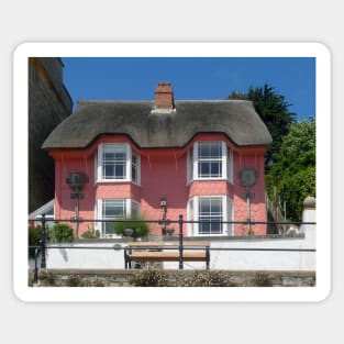 Lyme Regis, Library Cottage. Sticker